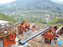 广东客人碎石生产线现场