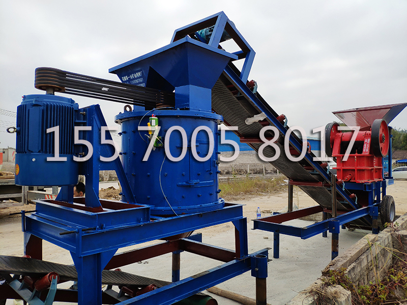 广东崇化移动式破碎制沙生产流程